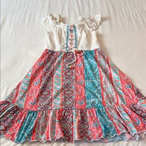 Jona Michelle Multicolor Ruffle Dress